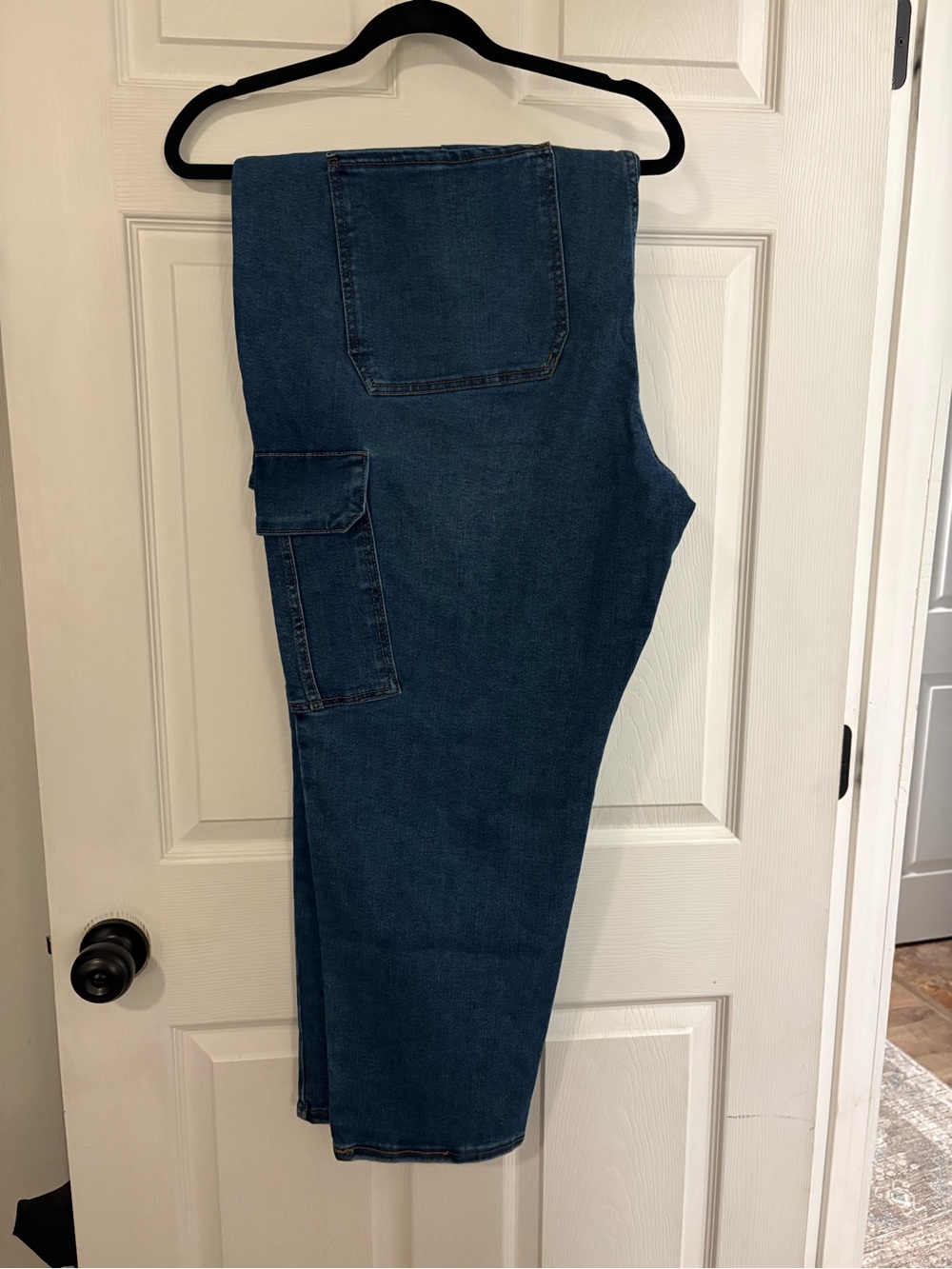 Terra & Sky Dark Blue Relaxed Cargo Jeans